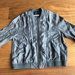 BDG grey zip up bomber jacket